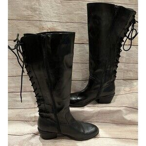 Eurosoft Womens Boots Carlen Black Zip Knee High Size 8 M
